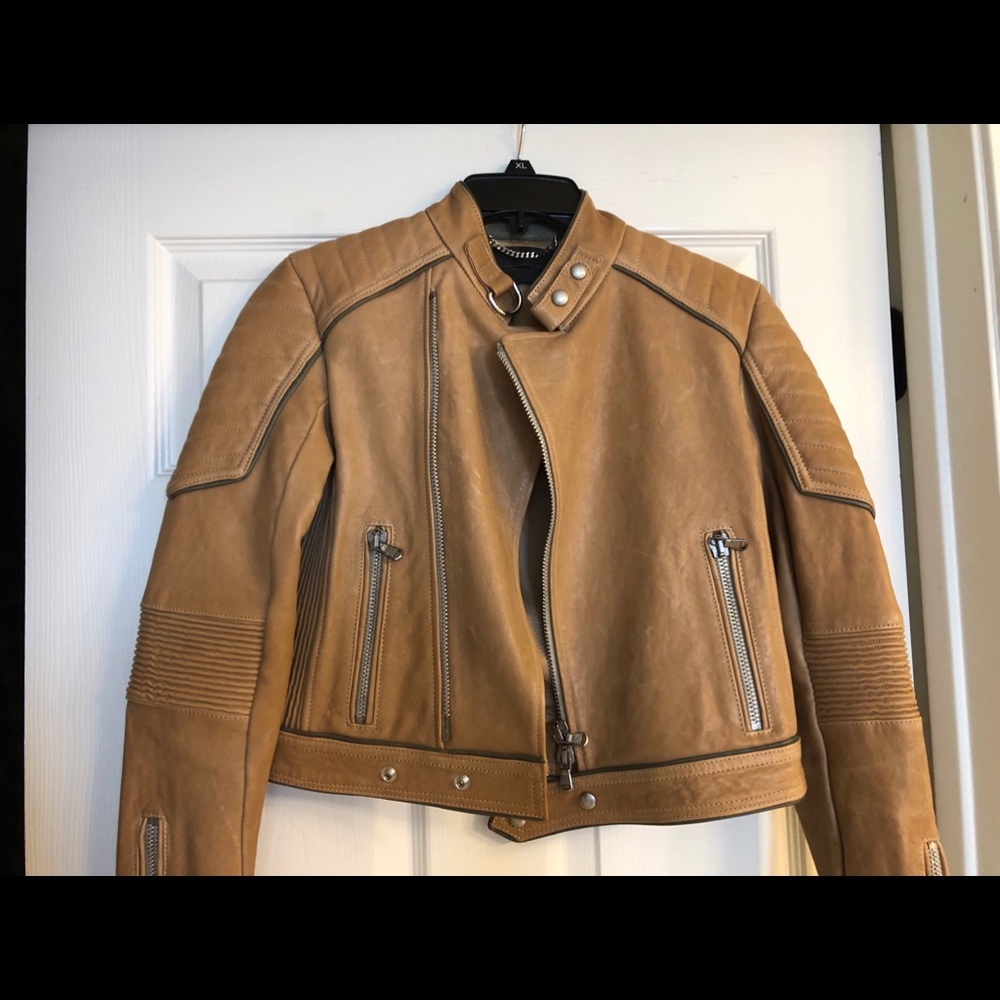Lambskin leather jacket